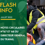 Flash Info notes circulaire n°167 et 168 du Directeur Général du travail, relatives au Registre de sécurité et au Registre des accidents du travail, des maladies professionnelles et à caractère professionnel.
