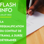 flash info: La requalification du contrat de travail à durée déterminée