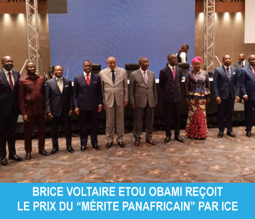 Distinction : Brice Voltaire Etou Obami reçoit le prix du “Mérite panafricain”