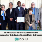 Brice Voltaire Etou-Obami nommé Ambassadeur de la Déclaration des Droits de l’Humanité