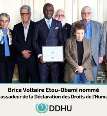 Brice Voltaire Etou-Obami nommé Ambassadeur de la Déclaration des Droits de l’Humanité